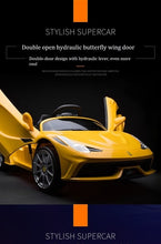 Load image into Gallery viewer, Free Shipping 2018 New 12V Double Motor Powerfull Light Music Kids Ride On Electric Car With Remote Controller Open Door